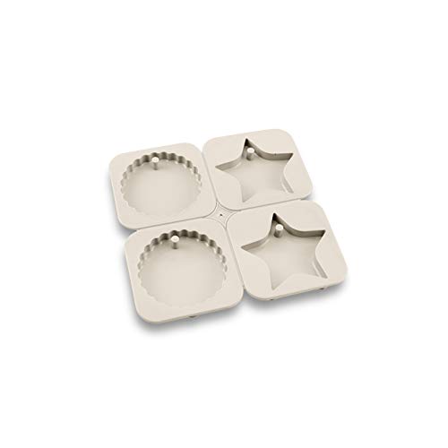 4-cavity Detachable Round & Star Soap Molds
