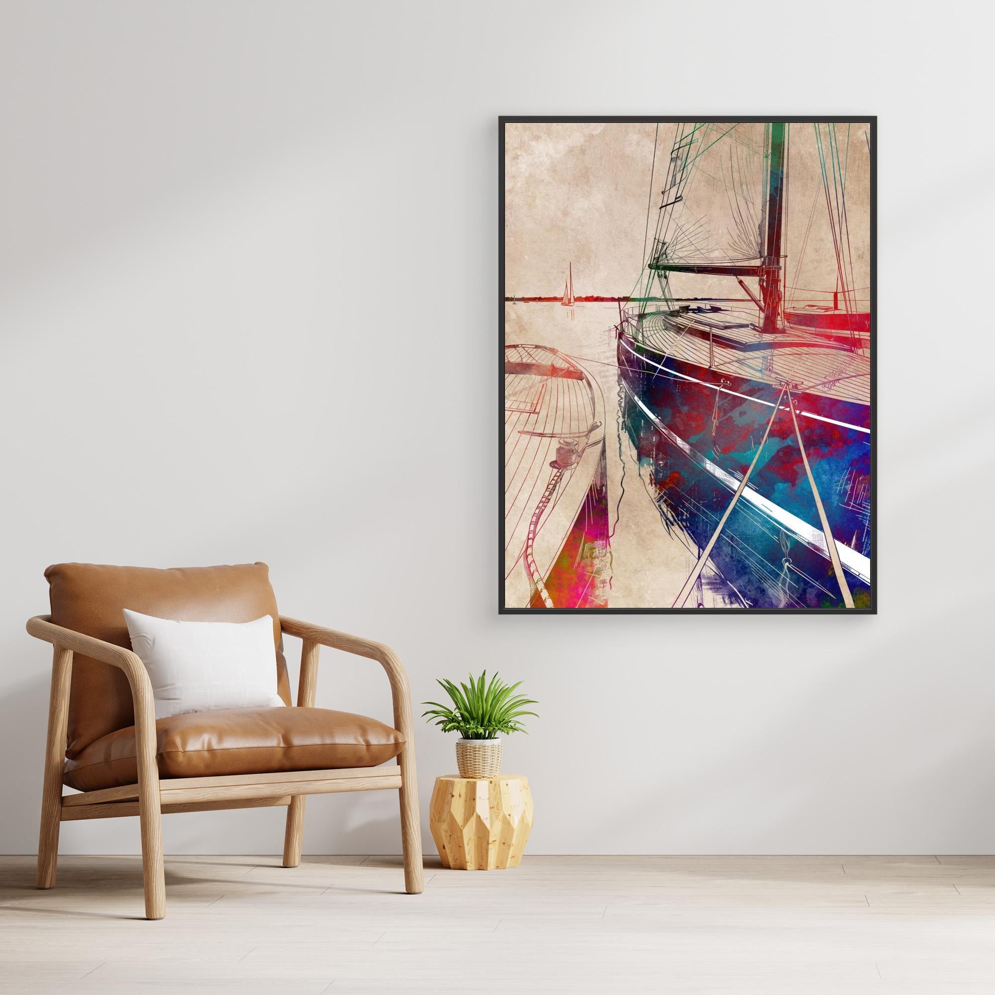 Sport Yachting Canvas Art Print - Nautical Wall Decor by Justyna Jaszke - Perfect for Beach House, Office or Boat Lover's Home