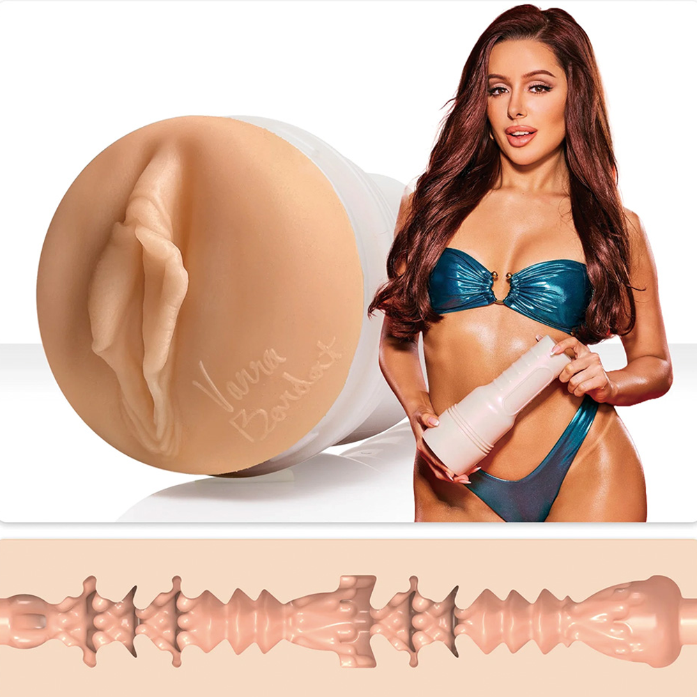Fleshlight Girls Vanna Bardot Dopamine Textured Vagina Masturbator - Realistic Male Sex Toy for Enhanced Pleasure - Perfect for Solo Play & Discreet Storage