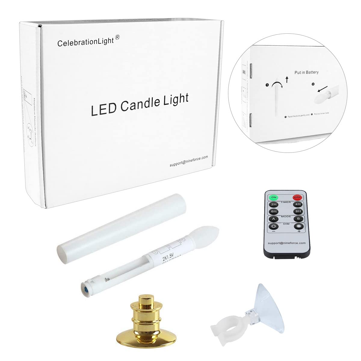 10 Pack Flameless LED Candles with Remote - Battery Operated for Christmas Decor