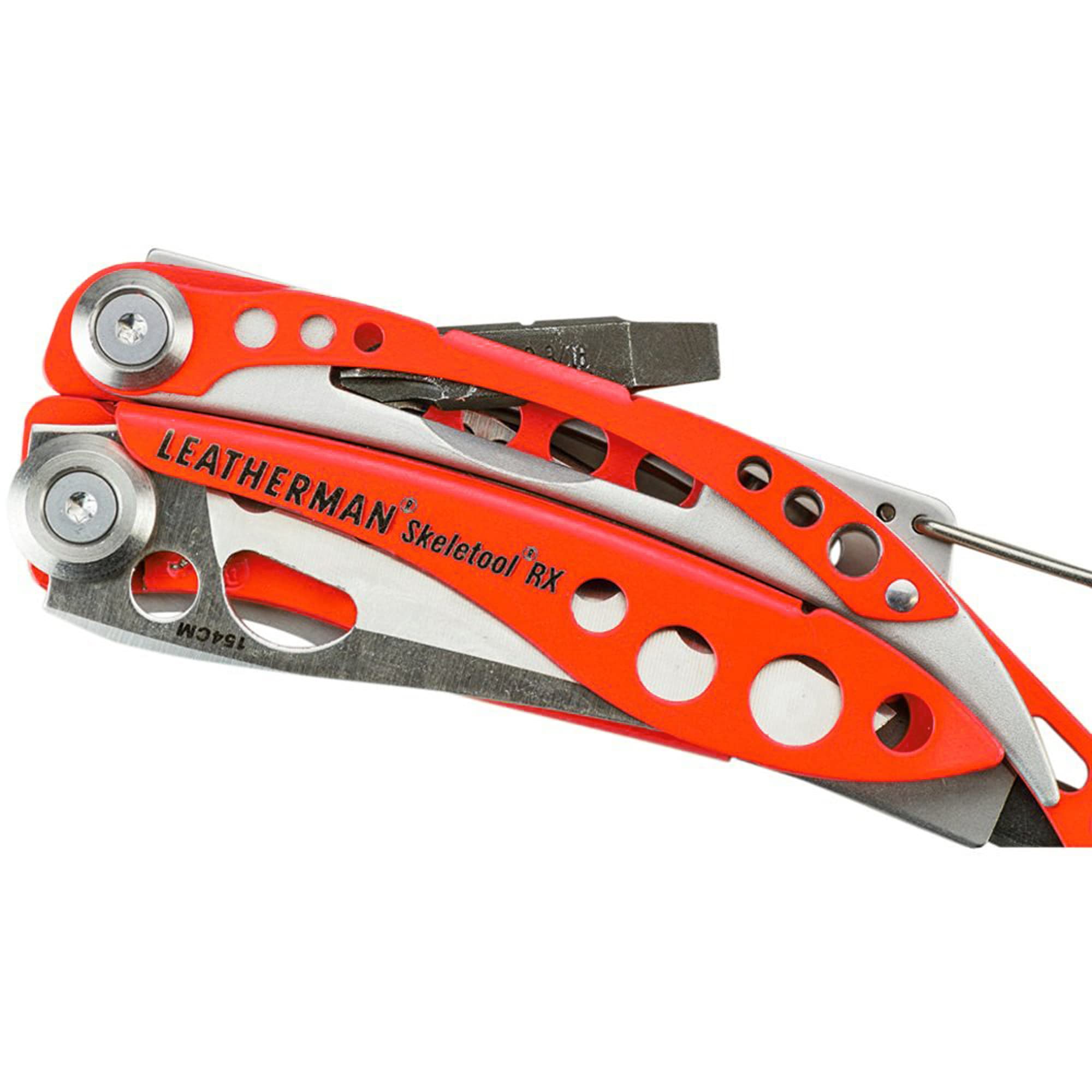 **LEATHERMAN Skeletool RX Multitool with Serrated Knife & Glass Breaker - Compact & Lightweight for Outdoor, Camping, Hiking & Emergency Use (Red)**