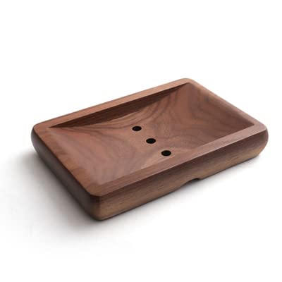 Handmade Walnut Wooden Soap Box - Natural Bathroom Soap Holder with Drainage, Rustic Log Soap Dish for Shower & Sink | Perfect for Spa, Luxury Bathrooms & Eco-Friendly Home Decor