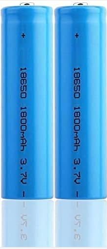 2-Pack 18650 Lithium-ion Rechargeable Batteries 3.7V 1800mAh - High Performance Button Top Battery for LED Flashlights, Headlamps, Doorbells, RC Cars, Solar Lights & Power Tools - Long Lasting & Reliable Power Source