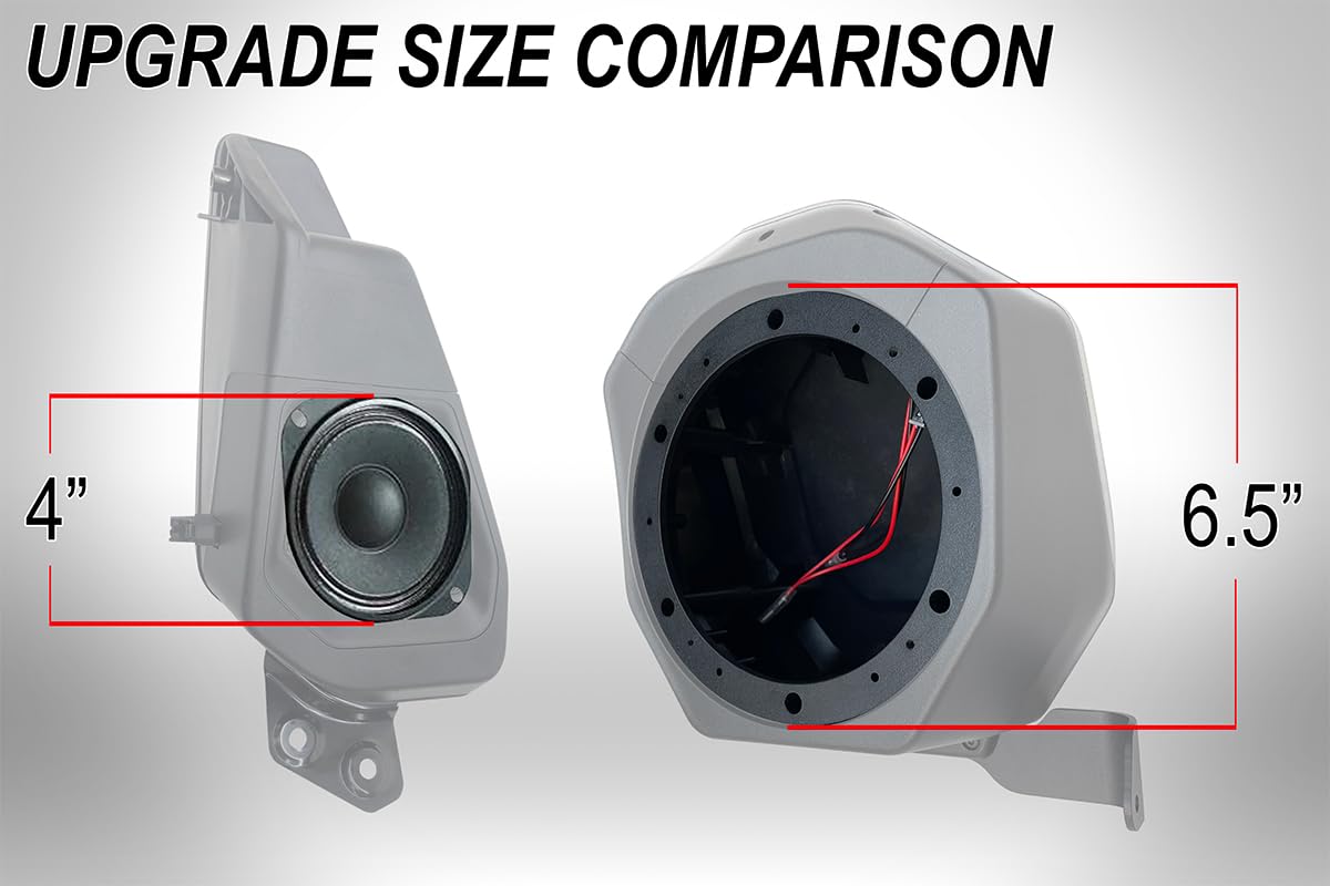 SSV Works BR-B65U Rear Speaker Pod Add-Ons for 2021-2023 4-Door Ford Bronco - Unloaded - Upgrade Your Car Audio System for Enhanced Road Trip Music Experience