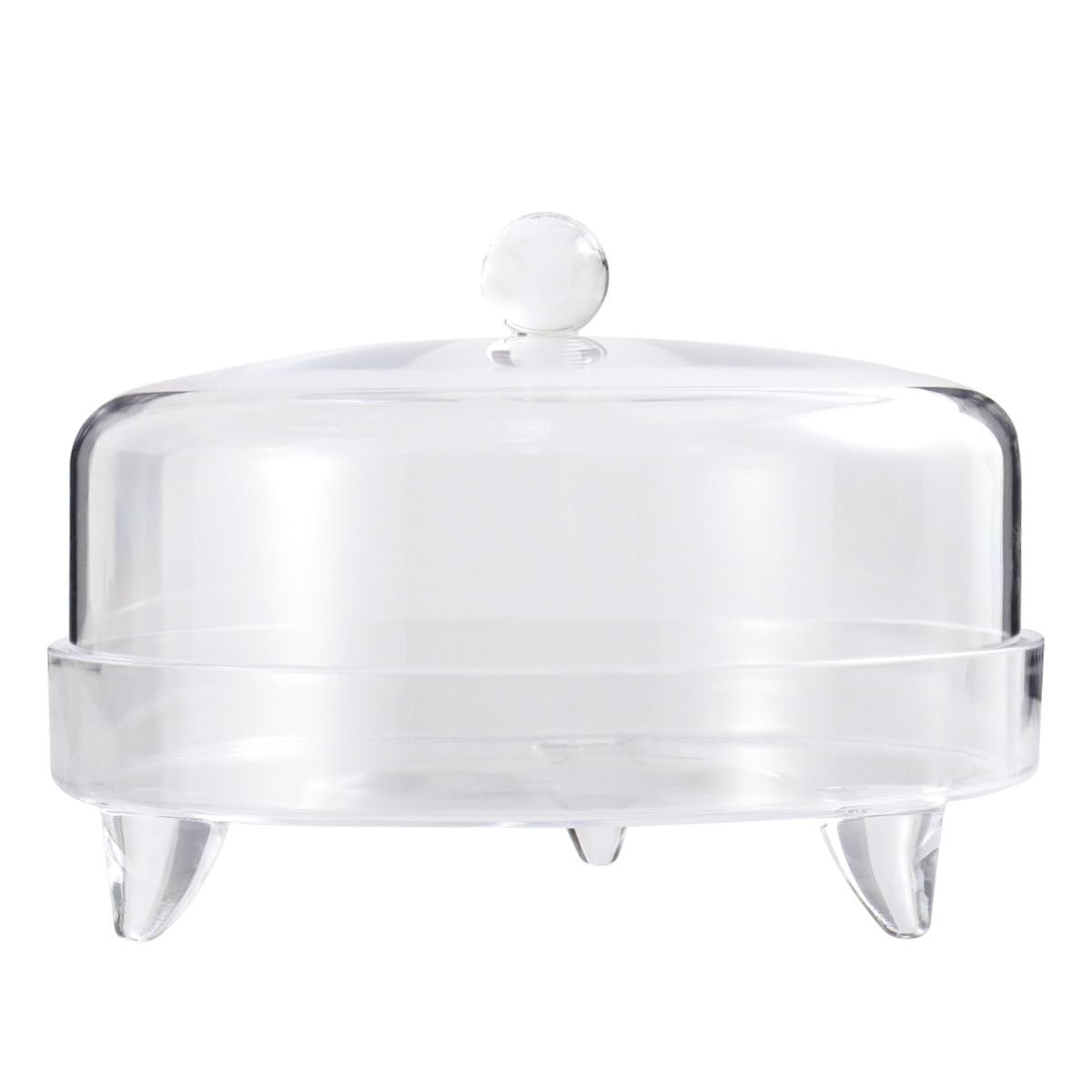 Elegant Acrylic Cake Stand with Dome Lid - Large Footed Cake Holder & Cover for Wedding, Birthday, and Dessert Displays - Perfect for Parties, Bakeries, and Home Decor