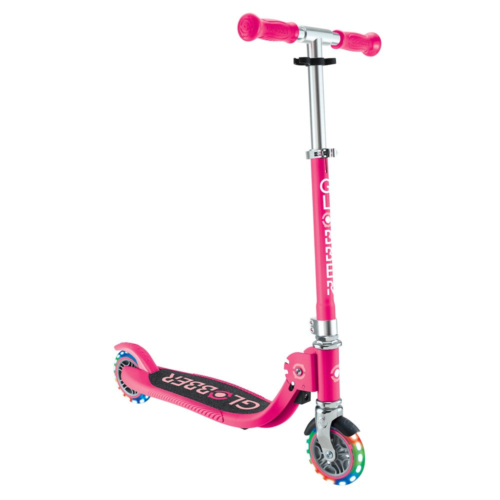 Globber Junior Foldable Flow Scooter with LED Lights - Perfect for Kids' Outdoor Fun, Commuting & Neighborhood Rides