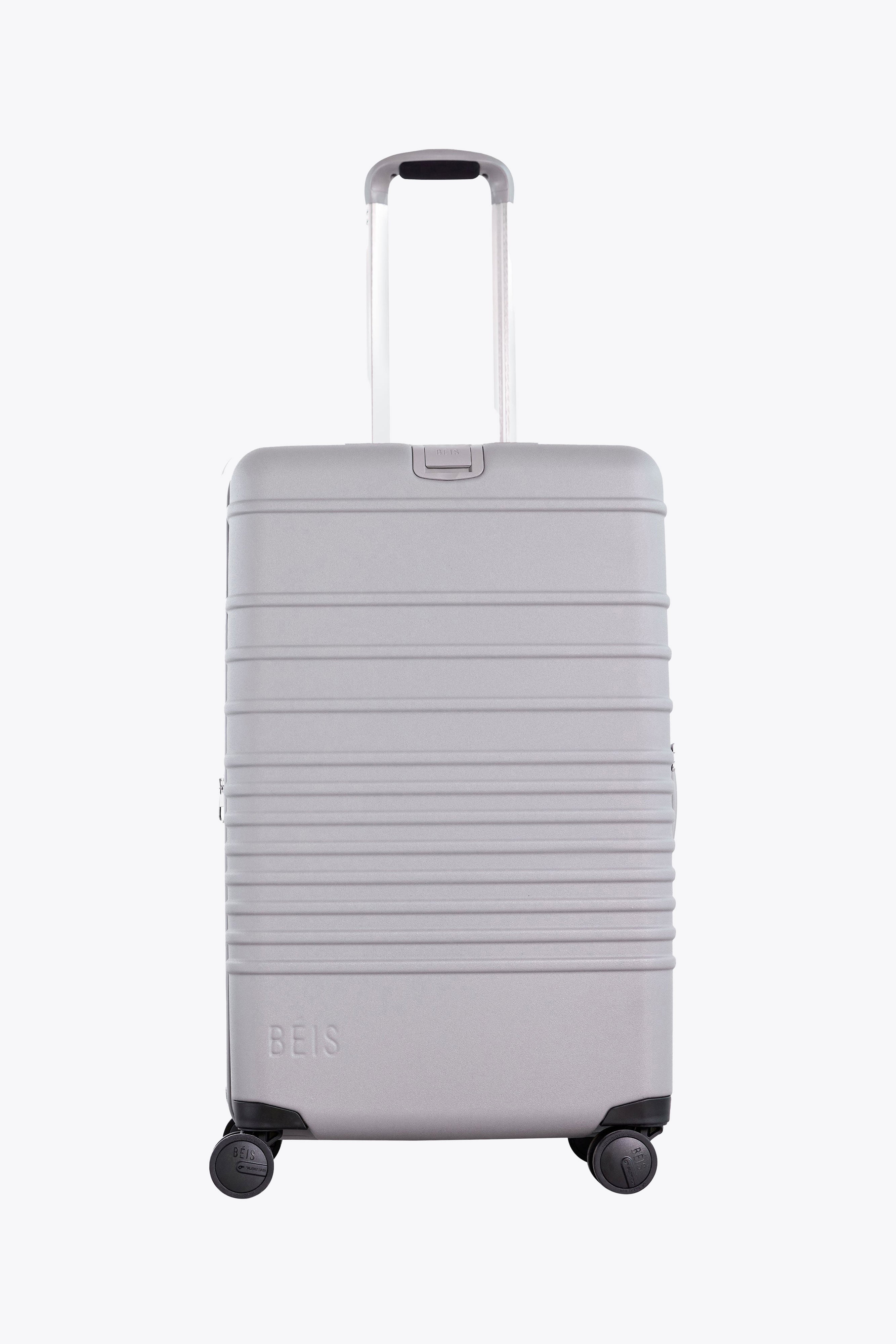 Medium Grey Check-In Roller Luggage - Perfect for Air Travel & Business Trips