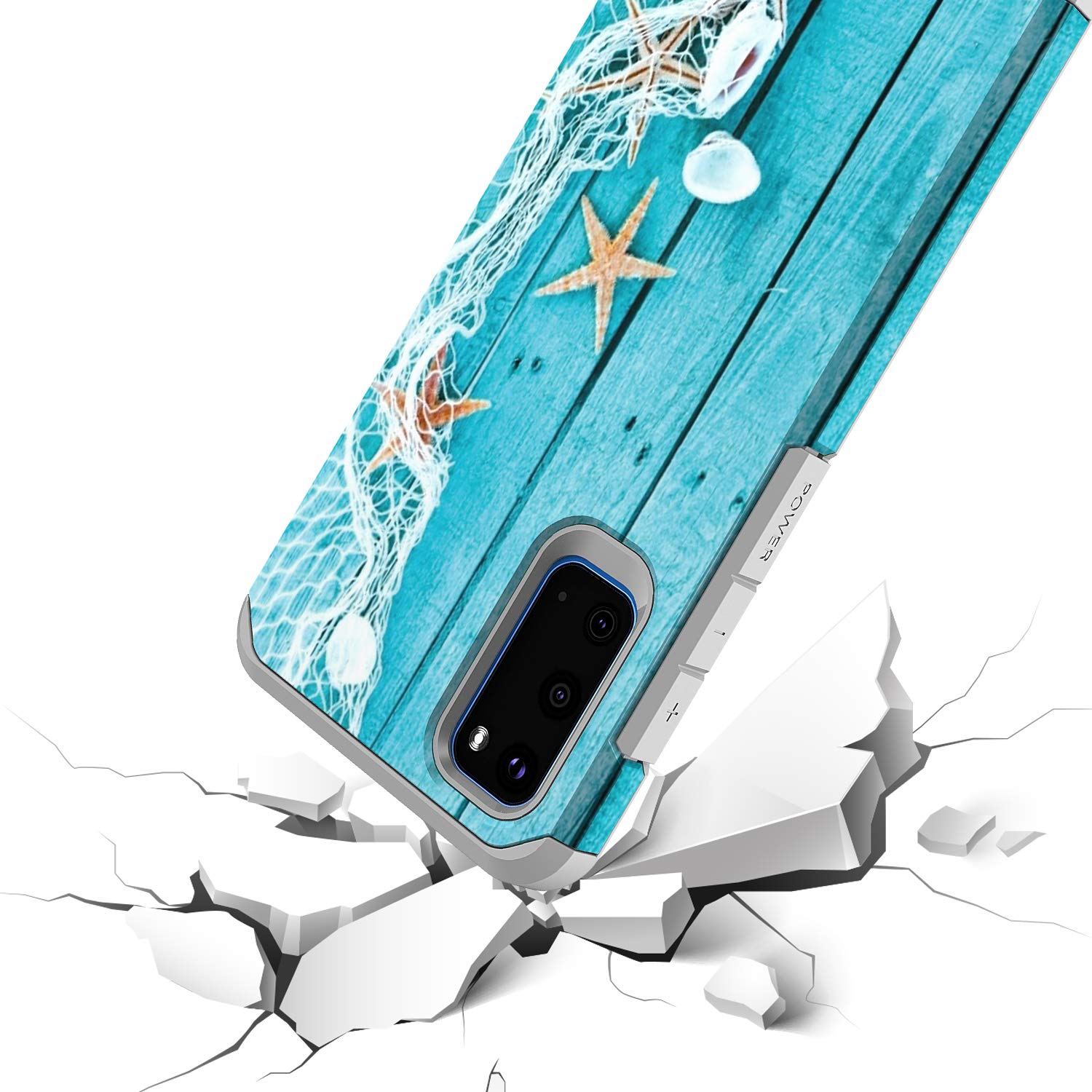 Samsung Galaxy S20 Phone Case - Slim Hybrid Dual Layer Shockproof Hard Cover with Cute Starfish Design | Fashionable & Colorful Silicone Skin Armor Case | Perfect for Everyday Protection & Style
