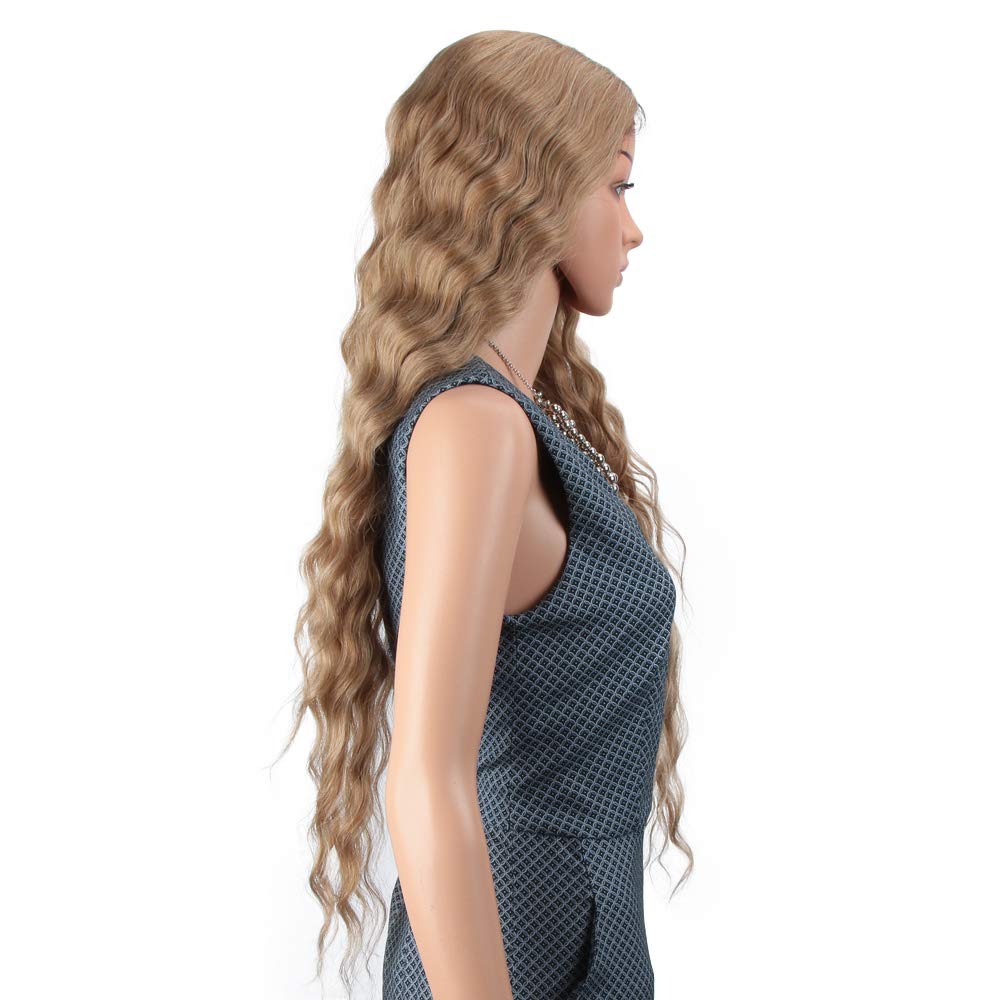 Joedir 30'' Long Wavy Lace Front Wigs for Black Women - 130% Density Ombre Synthetic Wig with Baby Hair | Heat Resistant | Natural Look (RT6/23C) | Perfect for Cosplay, Daily Wear & Special Occasions