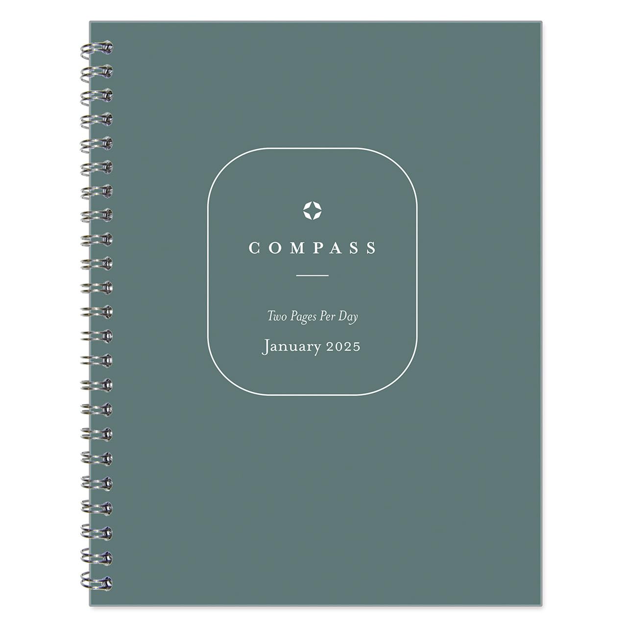 FranklinCovey 2025 Monarch Wire-Bound Planner - 2 Pages Per Day Daily Organizer with Compass Design (January 2025 - December 2025) | Perfect for Business Professionals, Students & Goal Tracking