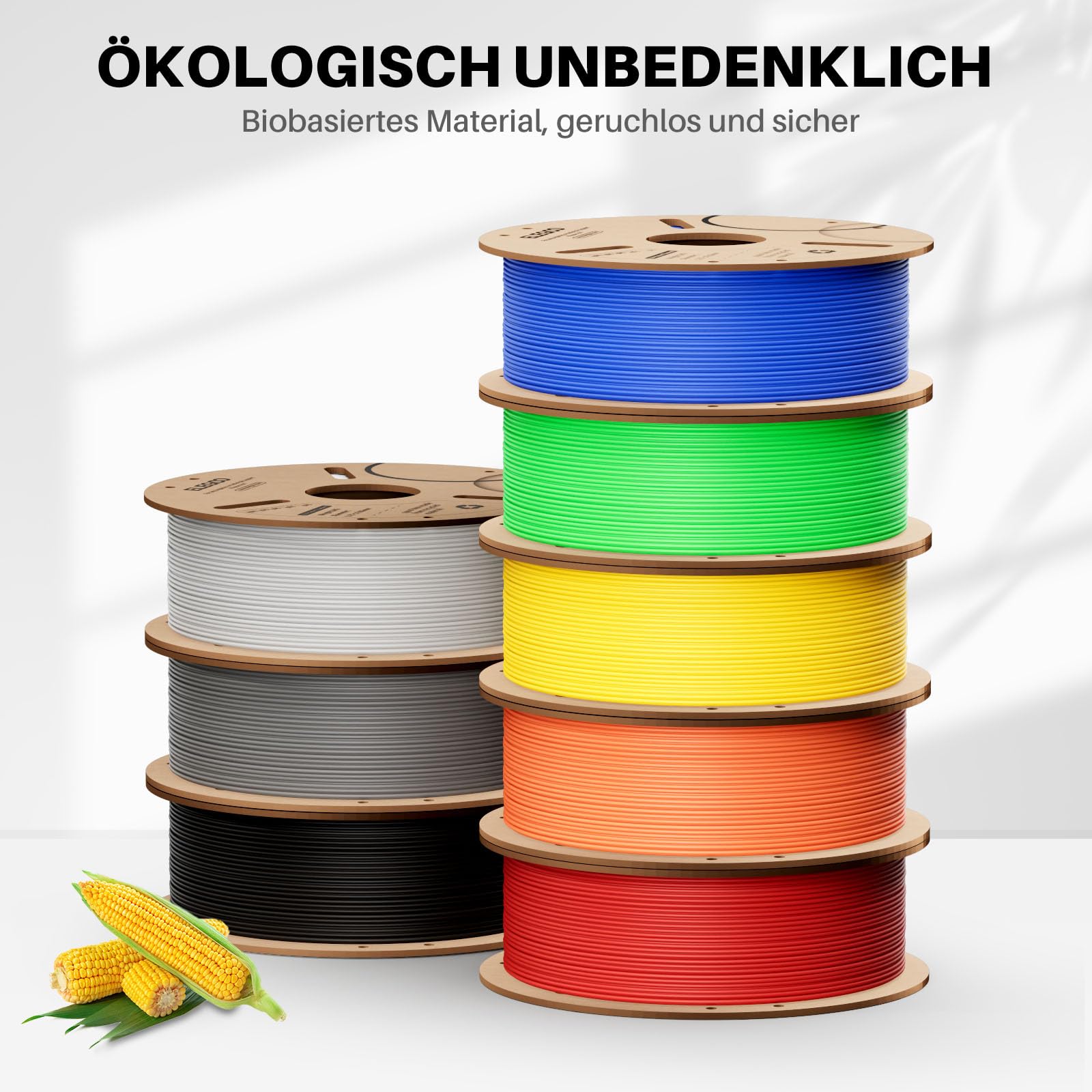 ELEGOO PLA+ 3D Printer Filament 1.75mm White 1KG Spool - Stronger & More Durable FDM Printing Material, High Precision +/-0.02mm, Works with Most 3D Printers - Perfect for DIY Projects, Prototyping & Home Decor Creations (2.2lbs)