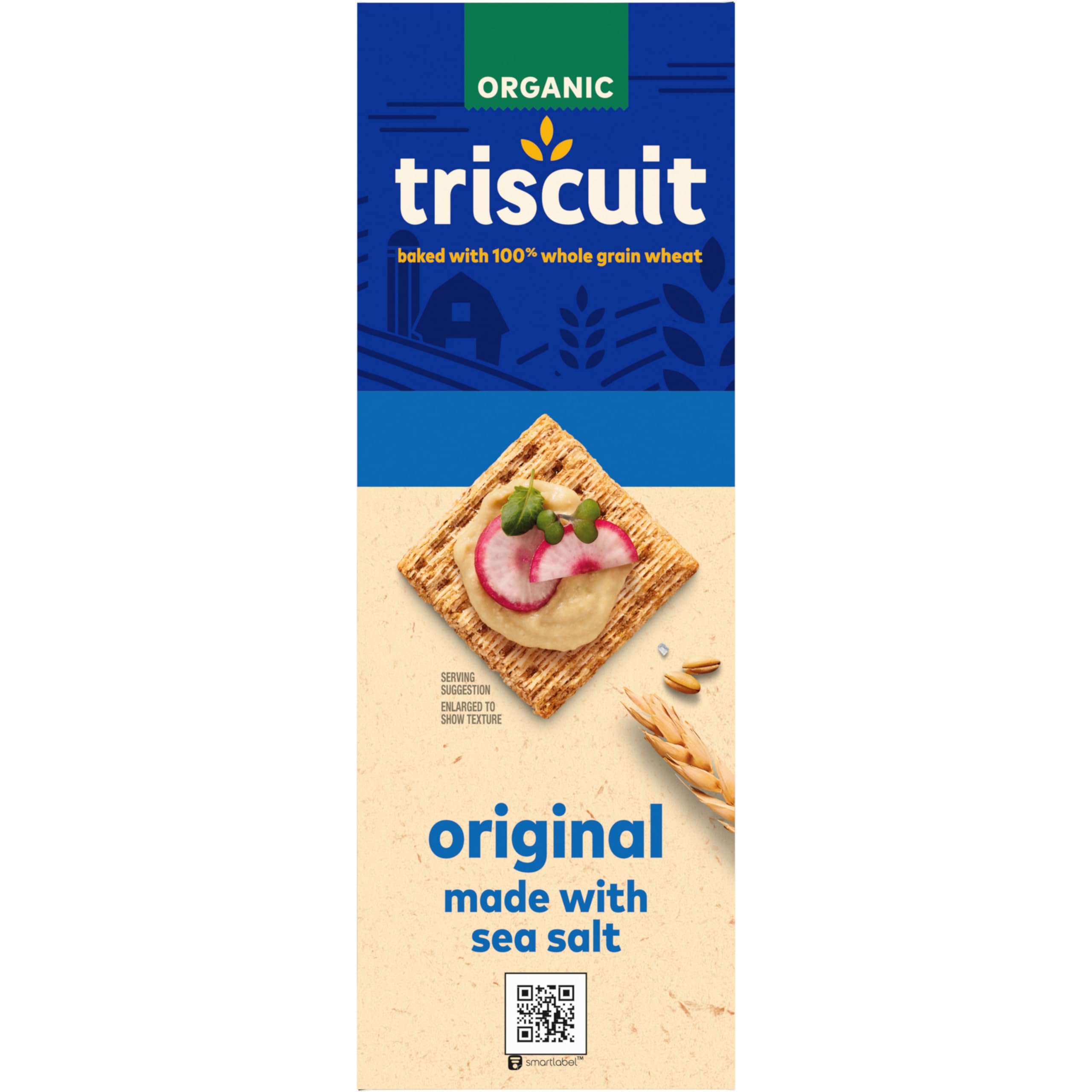 Organic Triscuit Original Whole Grain Wheat Crackers | Vegan & Gluten-Free Snacks | Bulk Lunchbox & Office Snacks | 6-7 oz Box (Pack of 6) | Perfect for Healthy Snacking, Parties & On-the-Go