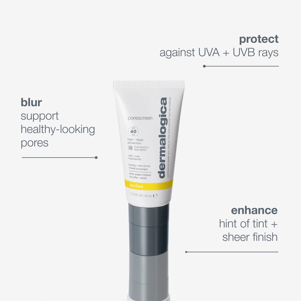 Porescreen SPF 40 Mineral Sunscreen - Oil-Free, Non-Greasy Face Sunscreen for Daily Protection | Perfect for Outdoor Activities, Beach & Daily Skincare Routine