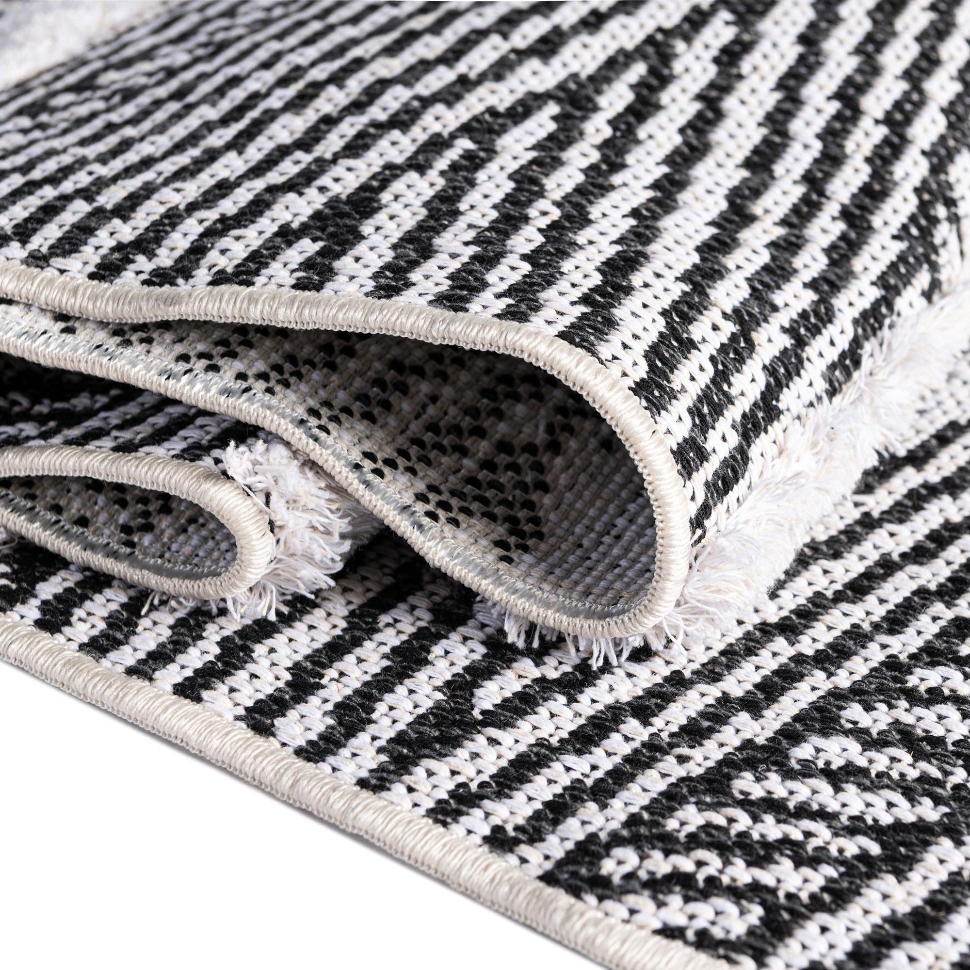 Sabrina Soto Casa Collection 12 Ft Runner Rug - Black High Pile Hallway & Entryway Rug for Home Decor | Perfect for Living Room, Bedroom, and Dining Area