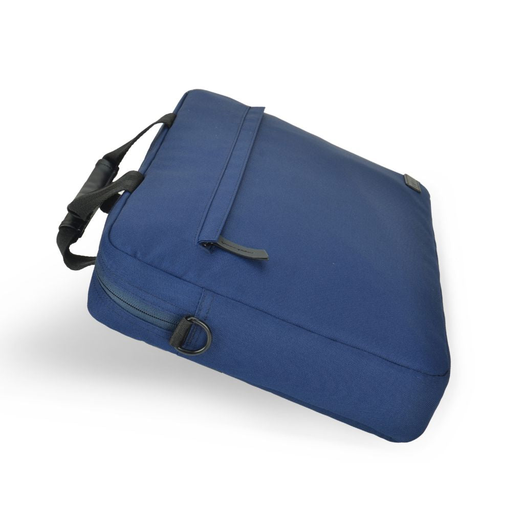 Evol 15.6 Inch Laptop Briefcase Shoulder Bag - Eco-Friendly Recycled Material Navy Blue - Perfect for Business Travel & Office Commute