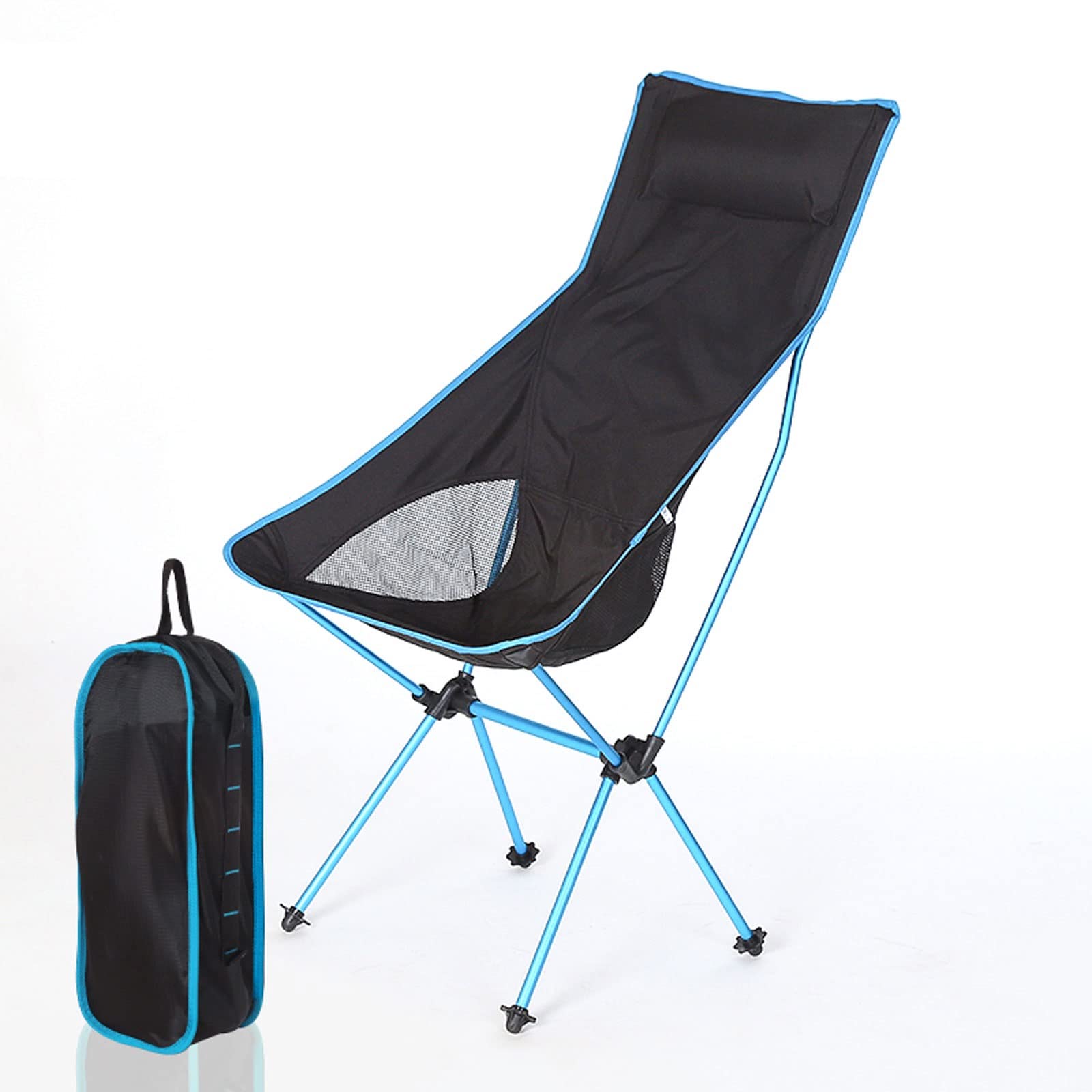 YANaafe Ultralight Folding Camping Chair - Portable Outdoor Chair for Hiking, Travel, Picnic, Beach & Fishing | Compact Backpacking Moon Chair for Camping & Leisure Activities