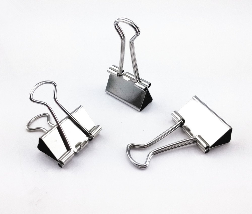 Yueton 48pcs Silver Metal Binder Clips - Heavy Duty Office Paper Clips for Organizing Documents, Files, and Folders - Perfect for Home, Office, and School Use