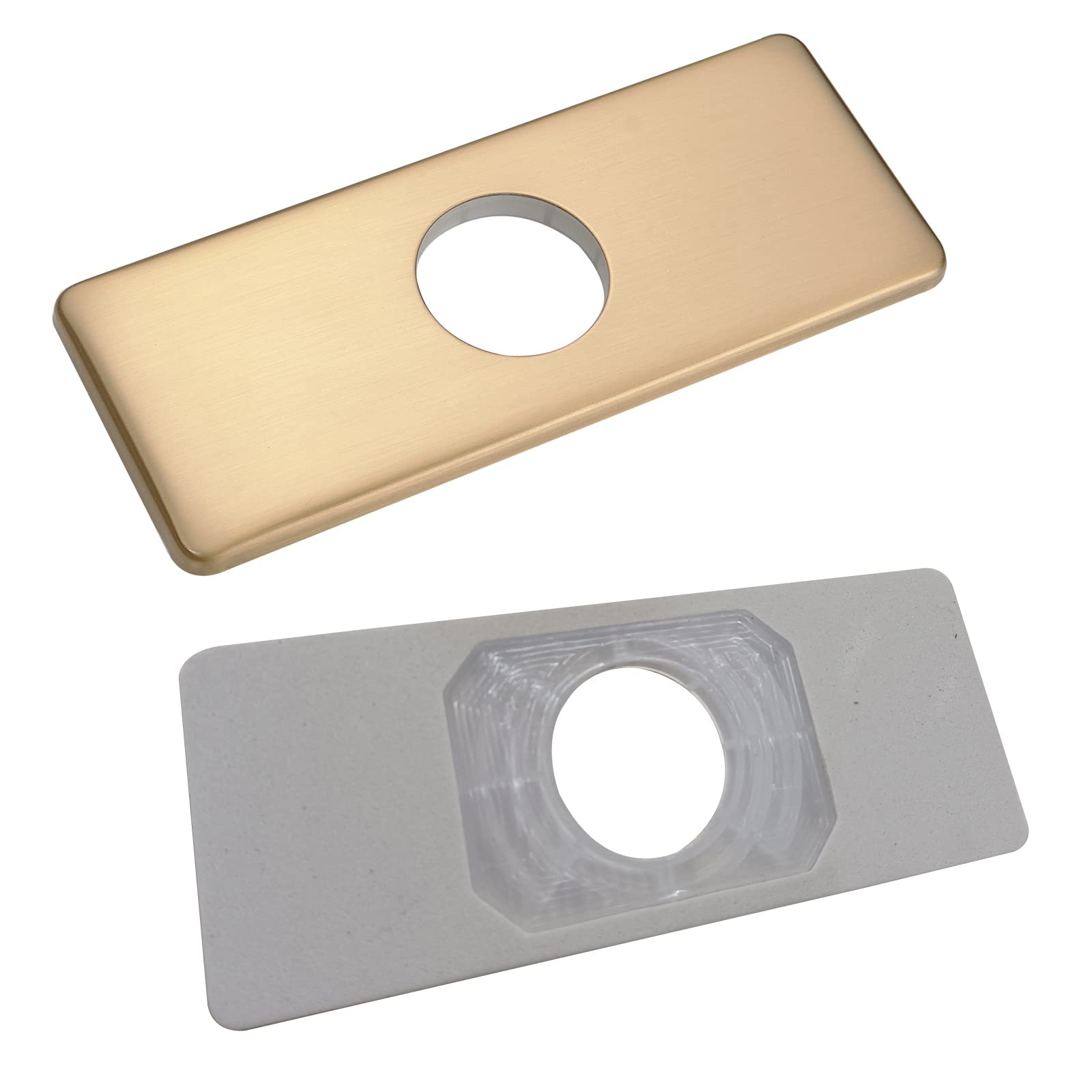 6 Inch Brushed Gold Sink Hole Cover - 4
