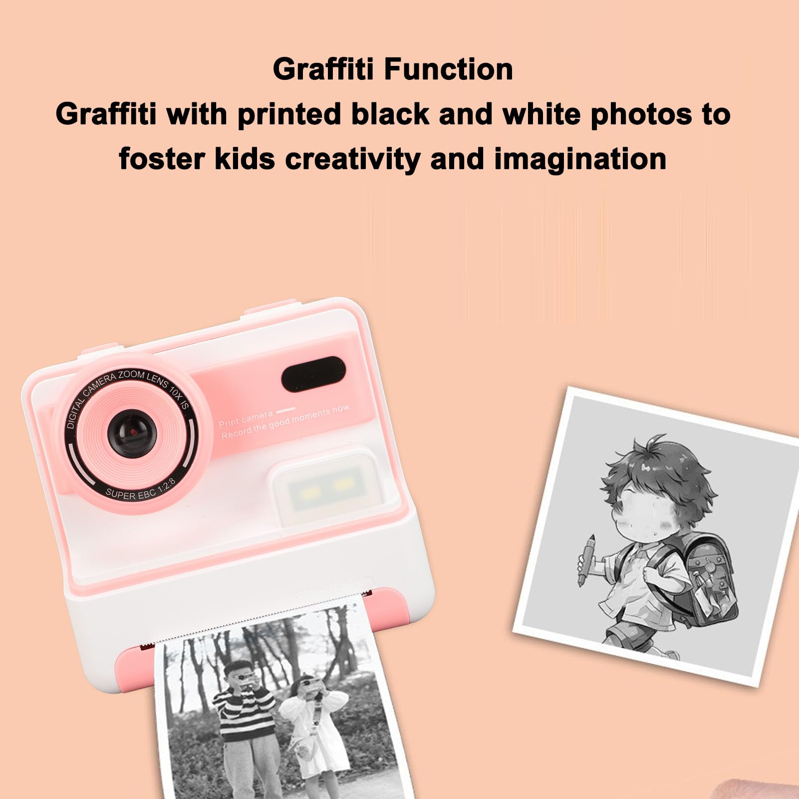 Kids Instant Print Camera - 1080P HD 48MP Digital Camera with 2.4