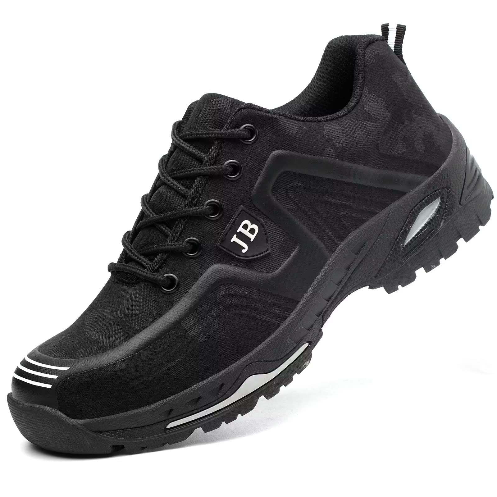 Anti-Pierce Steel Toe Safety Work Shoes for Men & Women - Non-Slip Industrial Sneakers with Lace-Up Design - Perfect for Construction, Warehouse & Outdoor Work