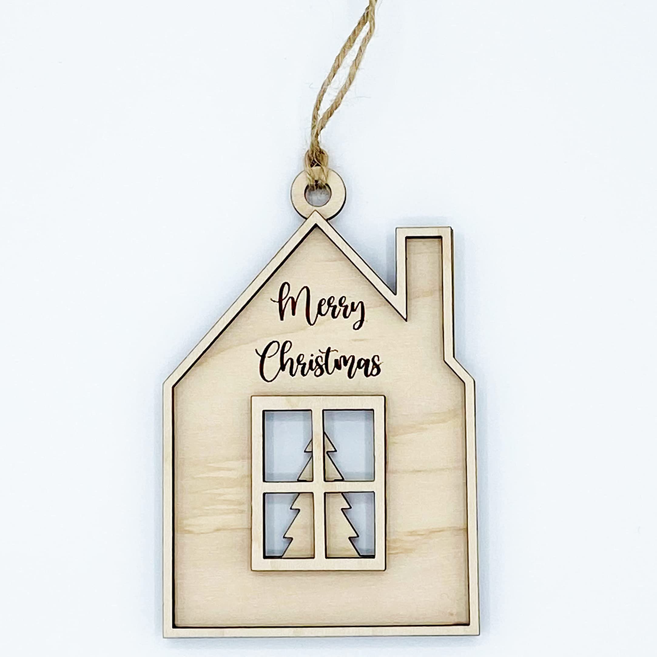 Handcrafted Wooden Christmas Ornaments - Merry Christmas Holiday Decor for Tree, Home & Gifts | Perfect for Xmas Tree Decorating, Holiday Parties & Festive Home Decor