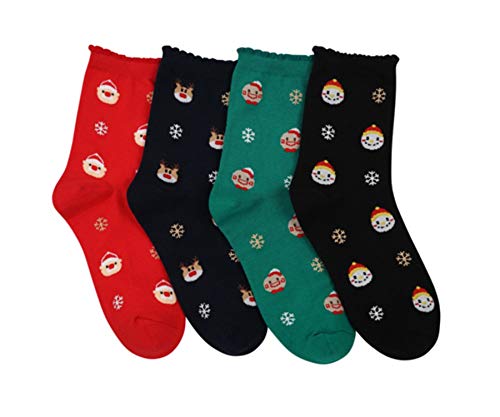4 Pack Crew Socks - Twinkle Snow
