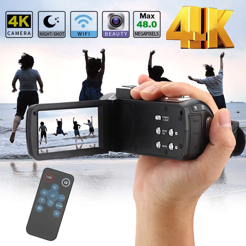 4K Anti-Shake Digital Video Camera with 18X Zoom & 3in IPS Touch Screen - HD DV Camcorder for Outdoor Recording, Vlogging, Travel, and Family Events