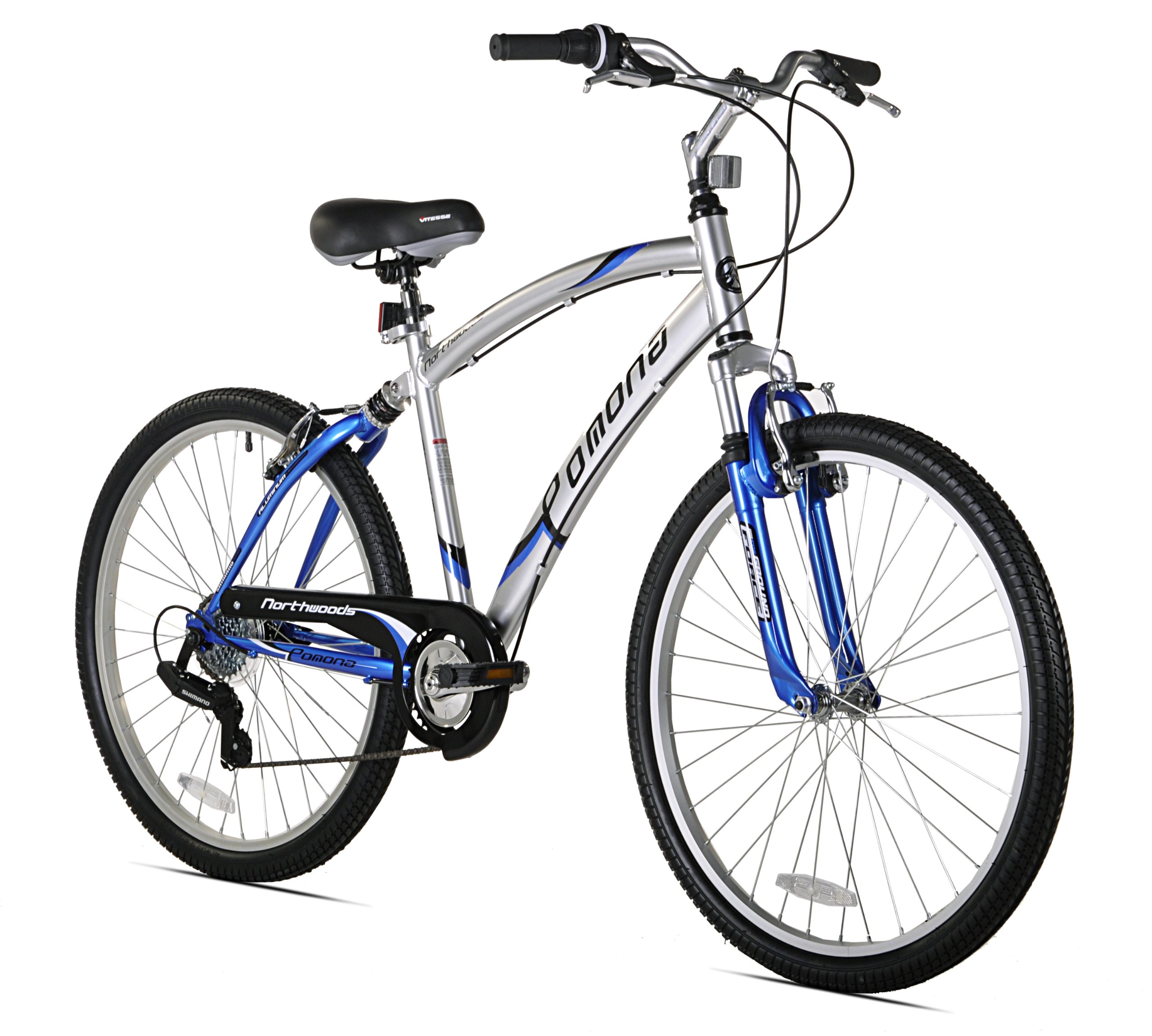 KENT Pomona Dual Suspension Comfort Bike for Men & Women - 21-Speed Mountain Bike with Shock Absorber, Ideal for Commuting, Trail Riding & Outdoor Adventures