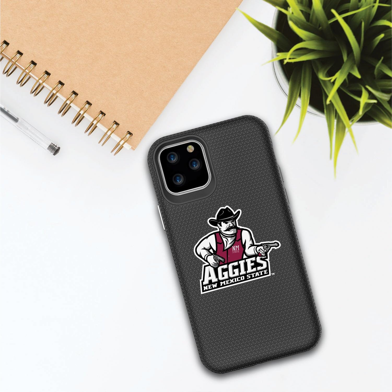 OTM Essentials Durable Tough Shell Phone Case for iPhone 12/12 Pro - New Mexico State University Design | Perfect for Daily Protection & School Spirit