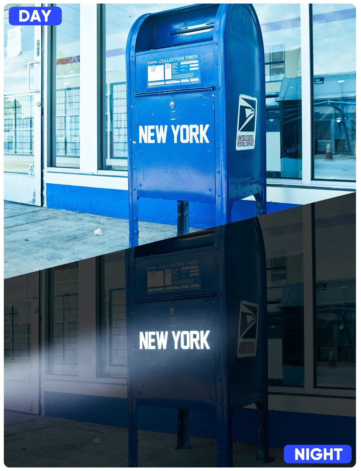 Seloom Reflective Mailbox Numbers & Letters Stickers - 148 PCS Waterproof Decals for House Address (Indoor/Outdoor Use)