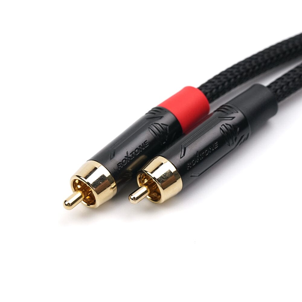 Premium Fanmusic C003 RCA Audio Cable 25cm - High-Quality Stereo Interconnect for Home Theater, Speakers, Amplifiers & Audio Systems - Perfect for DJ Equipment, Gaming Setups & Music Production