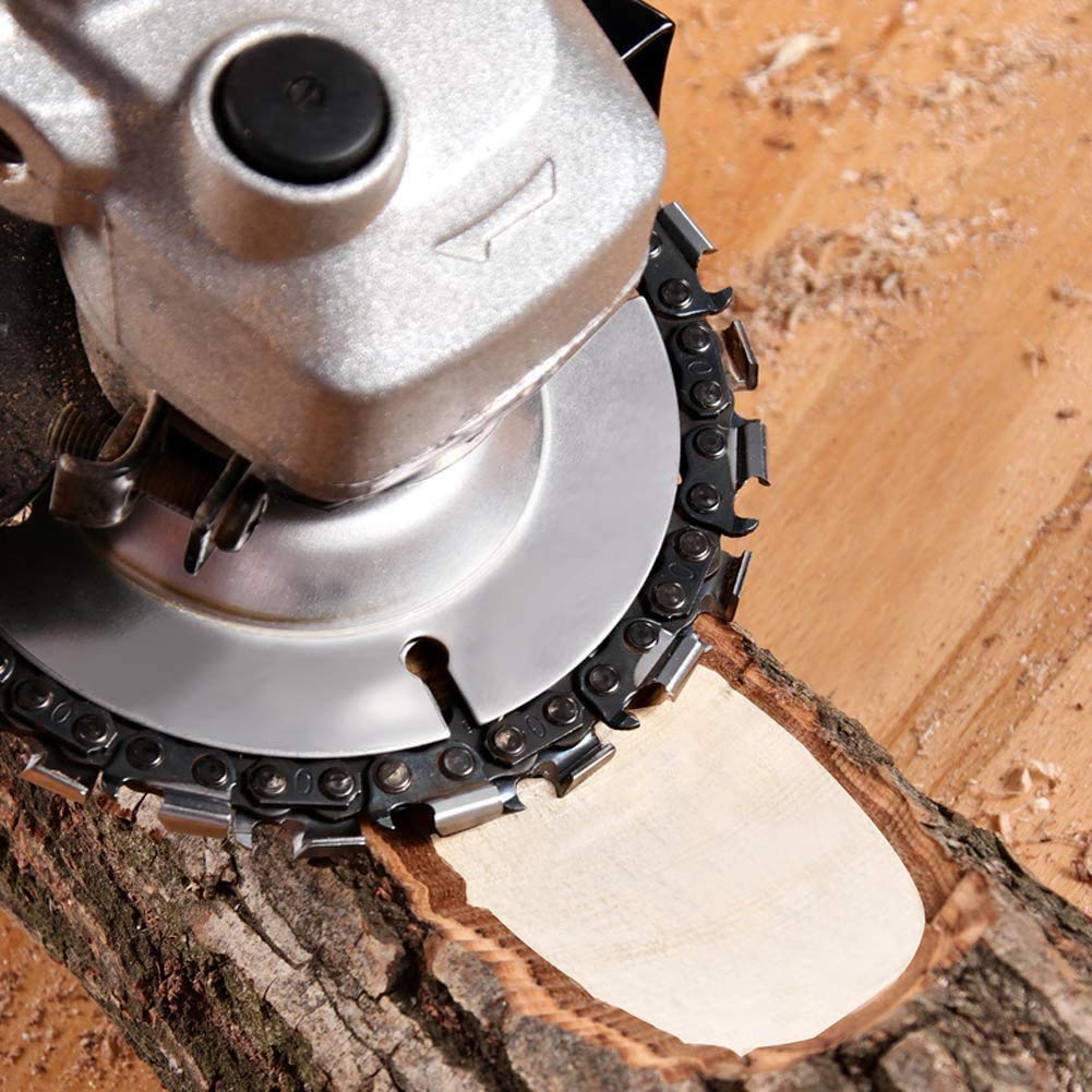 **NANDAN 4-Inch Angle Grinder Chainsaw Disc, 22-Teeth Steel Chainsaw Blade for Wood Carving, Compatible with 4