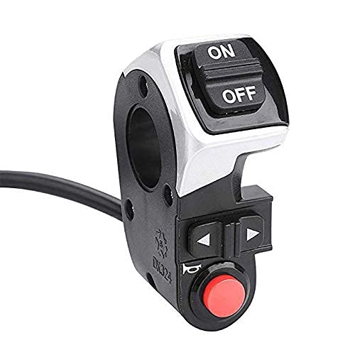 3-in-1 Electric Bike Switch with Front Light, Turn Signal & Bell - Plastic Scooter E-Bike Button Control for Safe Night Riding | Perfect for Commuting & Urban Cycling