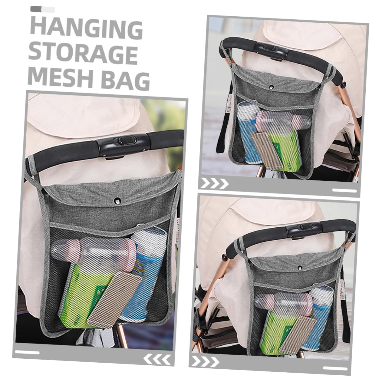 WATIIFUFU Stroller Organizer Bag - Baby Travel Accessories for Snacks, Toys & Essentials | Portable Diaper Caddy for Strollers, Car Seats & Shopping Carts | Keep Baby Items Neat On-the-Go