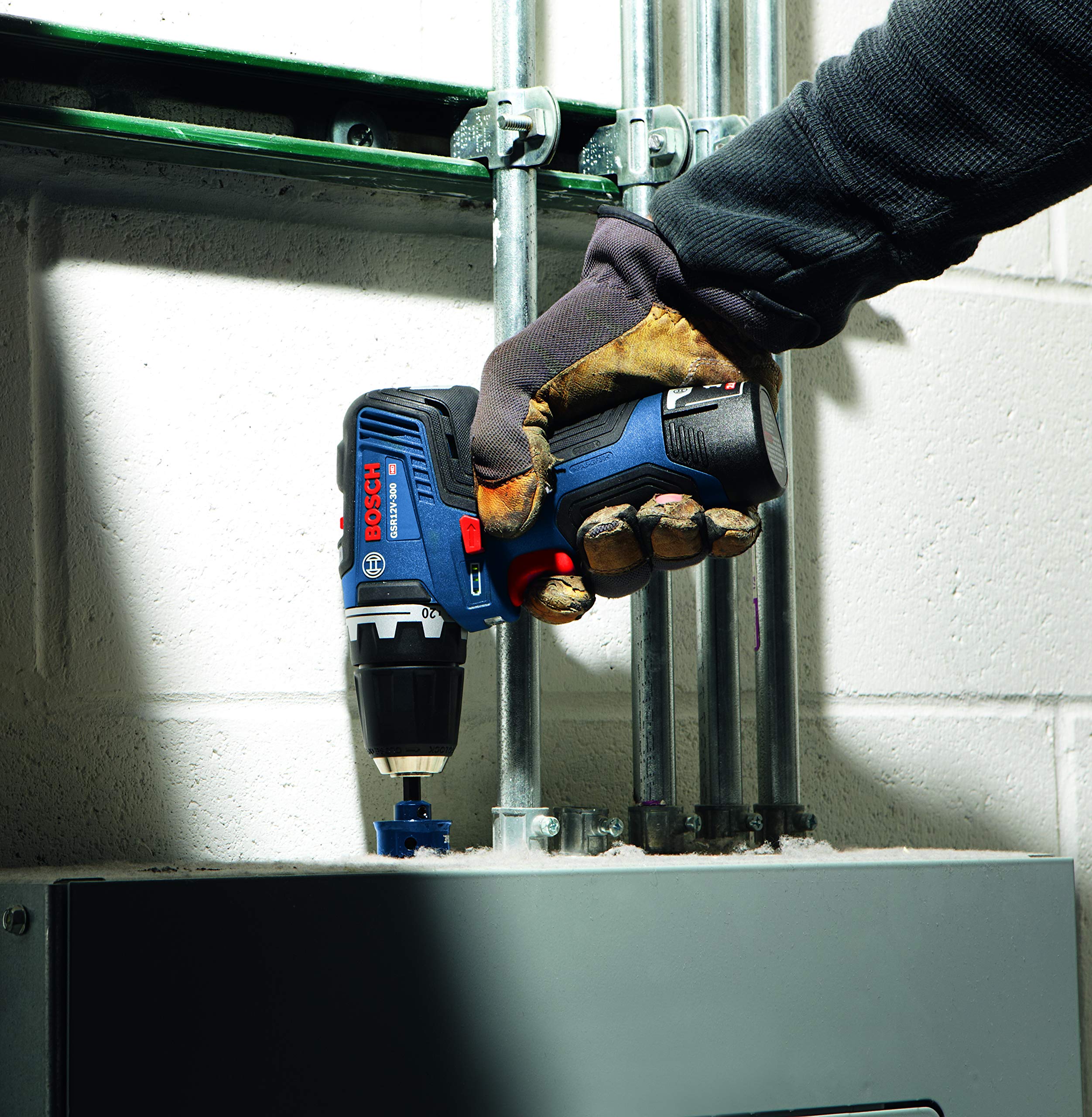 Bosch GSR12V-300N 12V Max EC Brushless 3/8 Inch Cordless Drill Driver (Bare Tool) - Perfect for DIY Projects, Home Repairs & Professional Construction Work