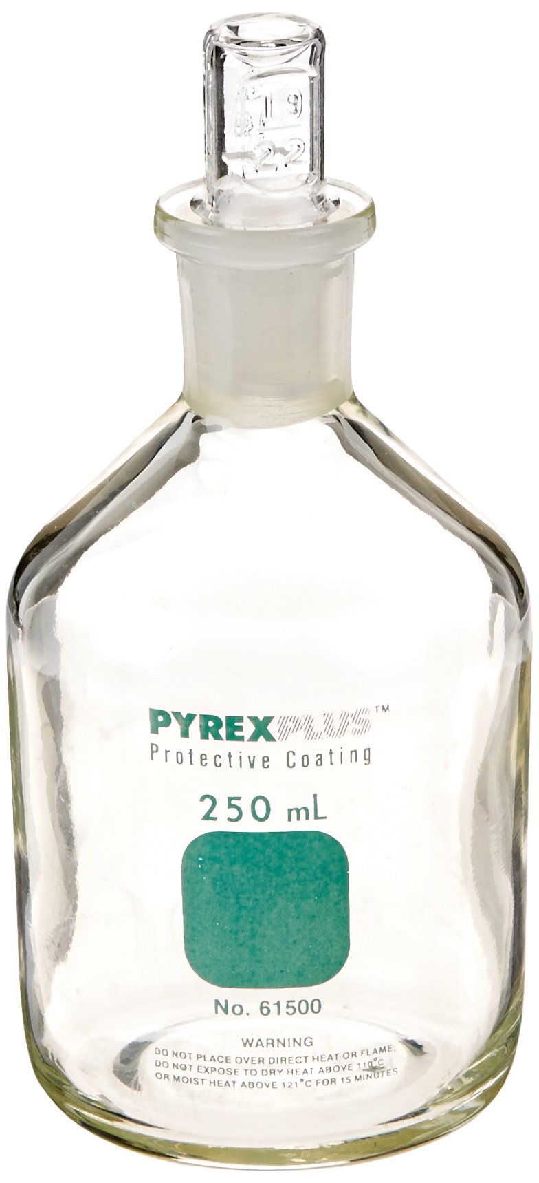 Pyrexplus 250ml Borosilicate Glass Reagent Bottles with Standard Taper Stopper - 6-Pack Lab-Grade Narrow Mouth Storage Containers for Chemicals, Solvents & Essential Oils - Perfect for Laboratory, Home DIY & Scientific Research