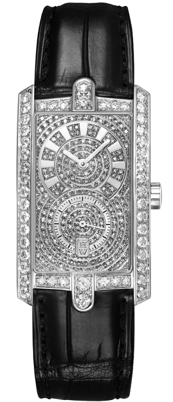 Harry Winston Avenue 18K White Gold Diamond Ladies Watch - Luxury Women's Timepiece for Formal Events & Special Occasions