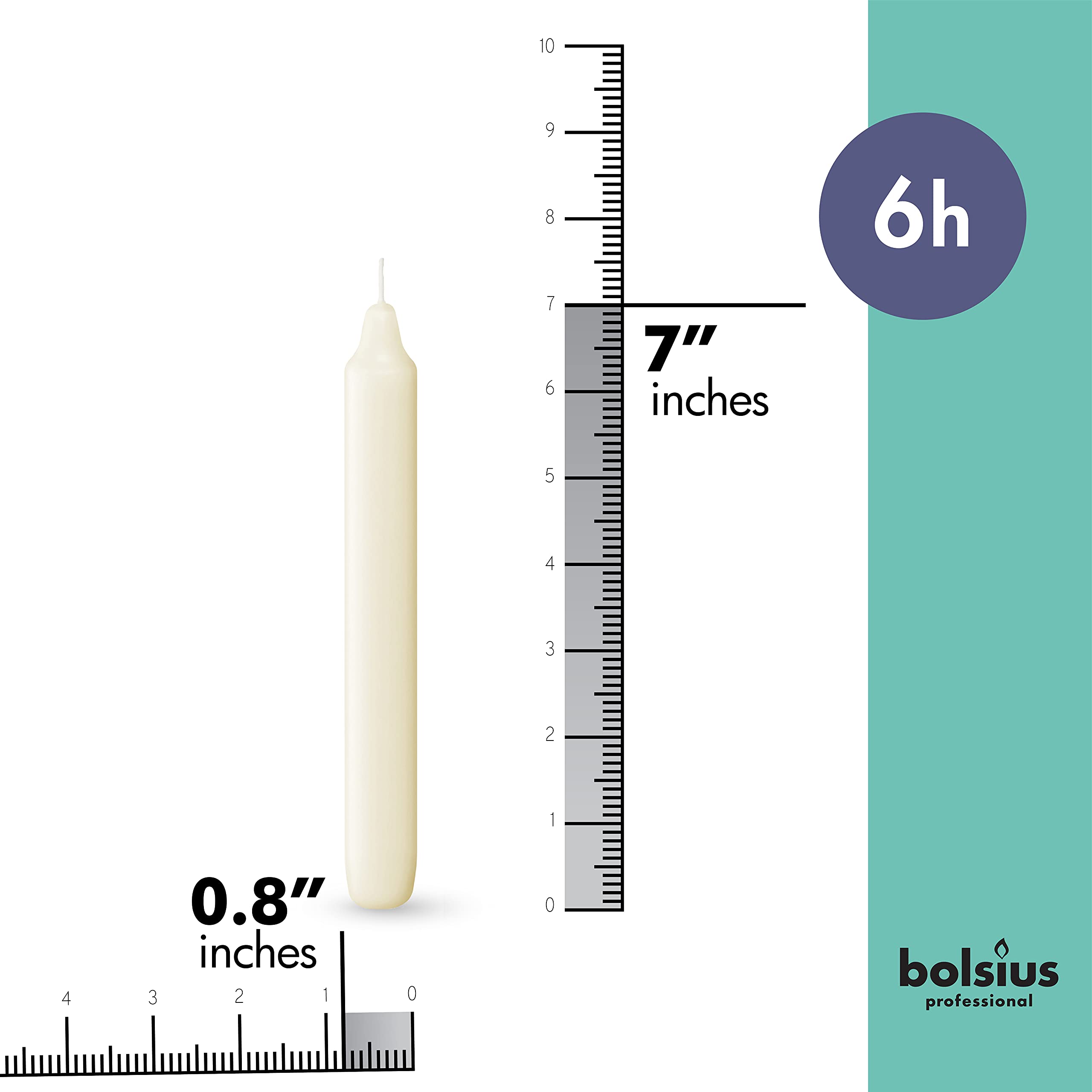BOLSIUS Ivory Candlesticks - Bulk Pack of 135 Unscented Dinner Candles (3 Packs) - Premium European Quality, Smokeless & Dripless - 6+ Hour Burn Time - Perfect for Weddings, Restaurants & Romantic Dinners