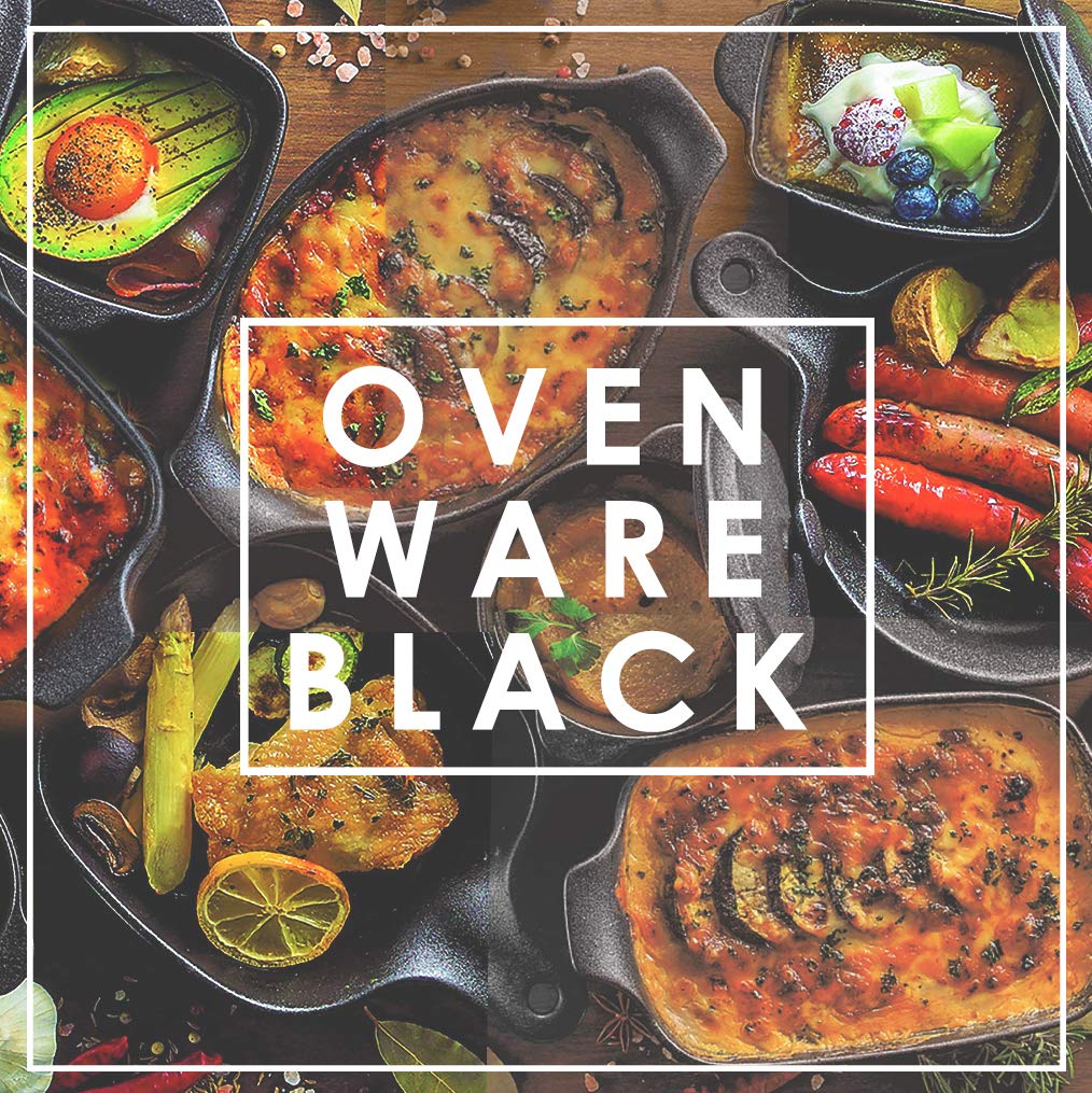 Premium Square Black Pearl Metal L-1907 Deep Plate - Oven-Safe Bakeware for Casseroles, Lasagna & Roasting Dishes
