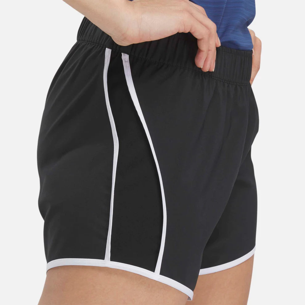 Reebok Women's ID Train Woven Black Athletic Shorts - Comfortable Workout & Running Shorts for Gym, Yoga & Casual Wear