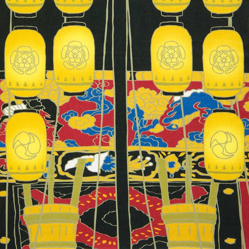 Authentic Kyoto Yuzen Dyed Tenugui Hand Towel - Traditional Japanese Maiko & Gion Festival Design | Made in Japan | Perfect for Home Decor, Gift & Cultural Experience