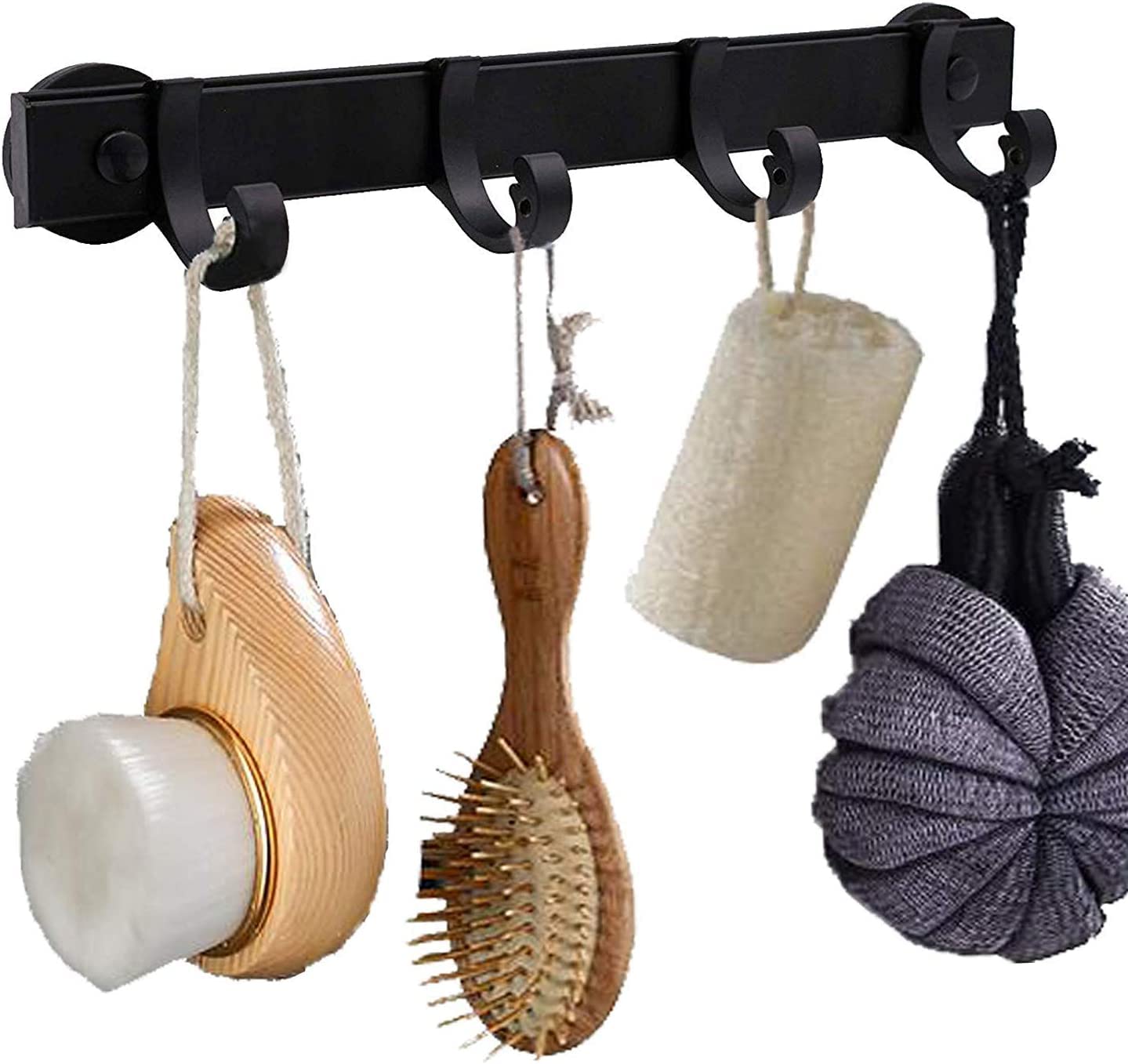 Magnetic BBQ Tool Rack - Universal Fridge Organizer & Grill Cutlery Holder with 4 Adjustable Hooks for Kitchen Utensils, Tongs, Oven Mitts, Whisks & Hand Towels - Perfect for Outdoor Grilling & Kitchen Organization