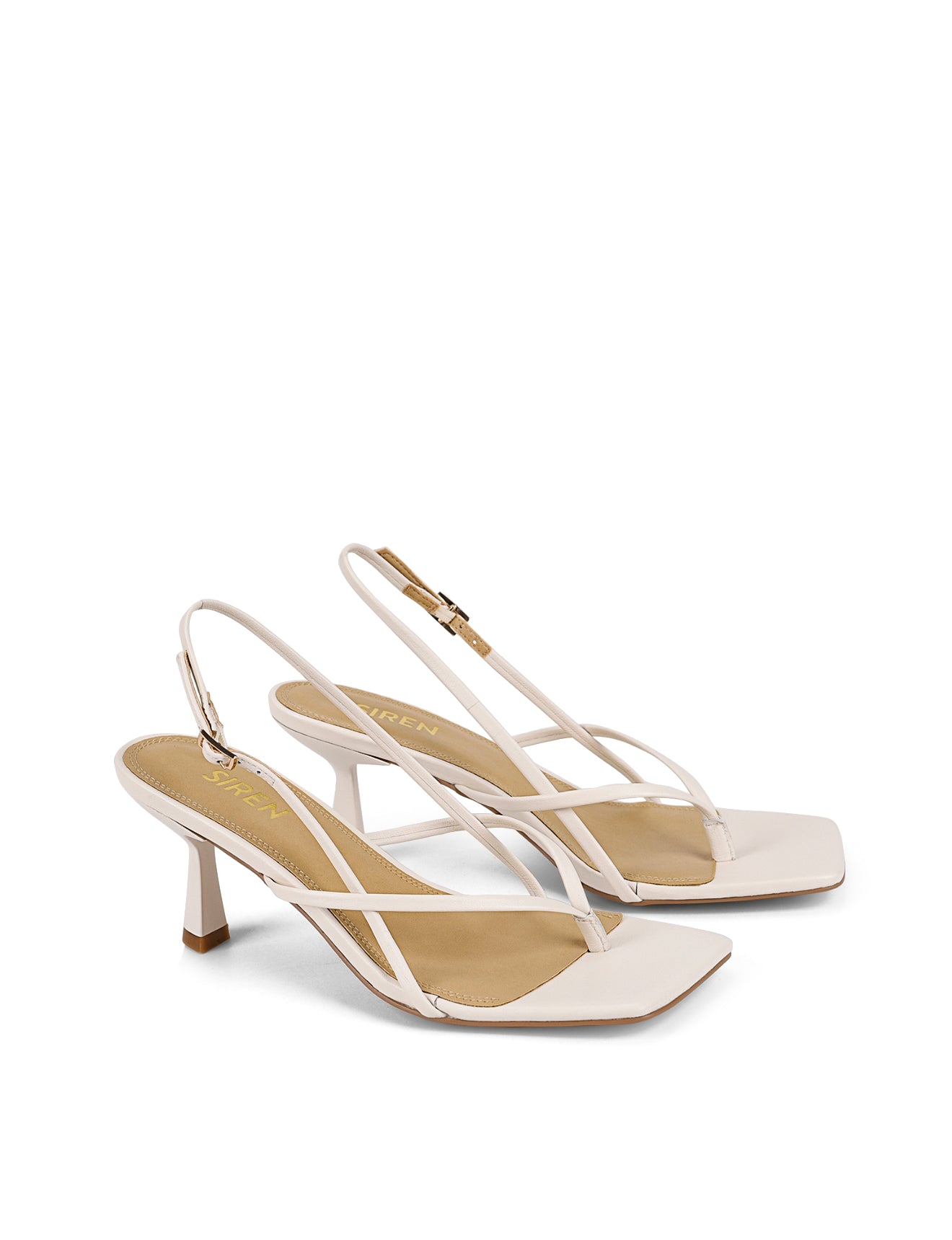 Santorini Strappy Thong Sandals - Women's White Leather Flip Flops for Beach, Pool & Summer Outfits