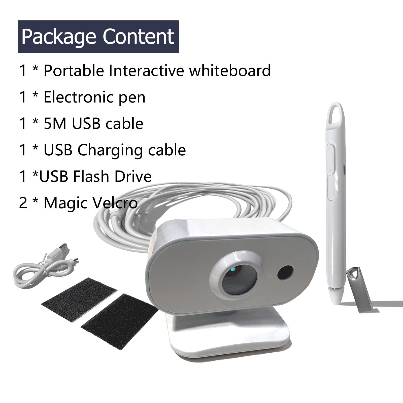 Mini Portable Smart Whiteboard for Windows - Interactive Short Focus Projector Whiteboard for Home Teaching, Office Meetings & Presentations | Perfect for Remote Learning & Business Collaboration