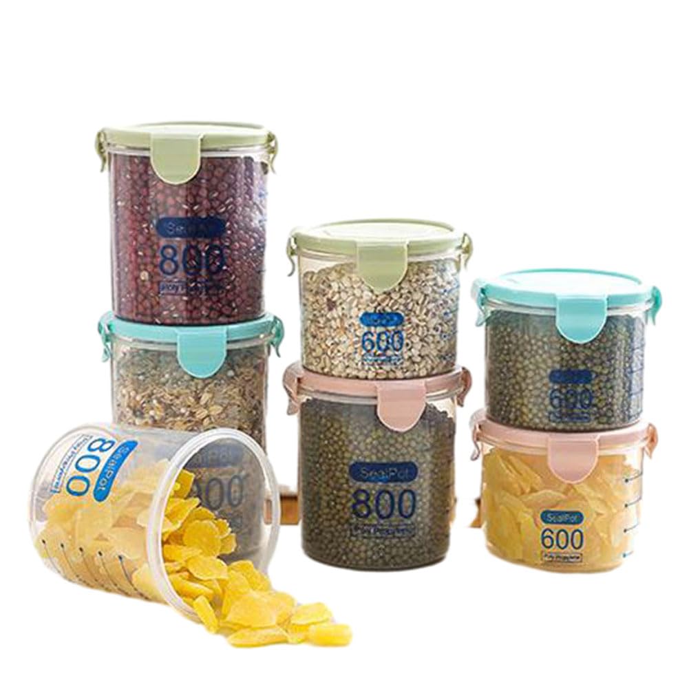 Airtight Cereal Storage Containers with Pour Spout - 800ml BPA-Free Food Storage for Kitchen & Pantry Organization - Perfect for Cereal, Rice, Pasta, Snacks & Baking Ingredients (Blue)