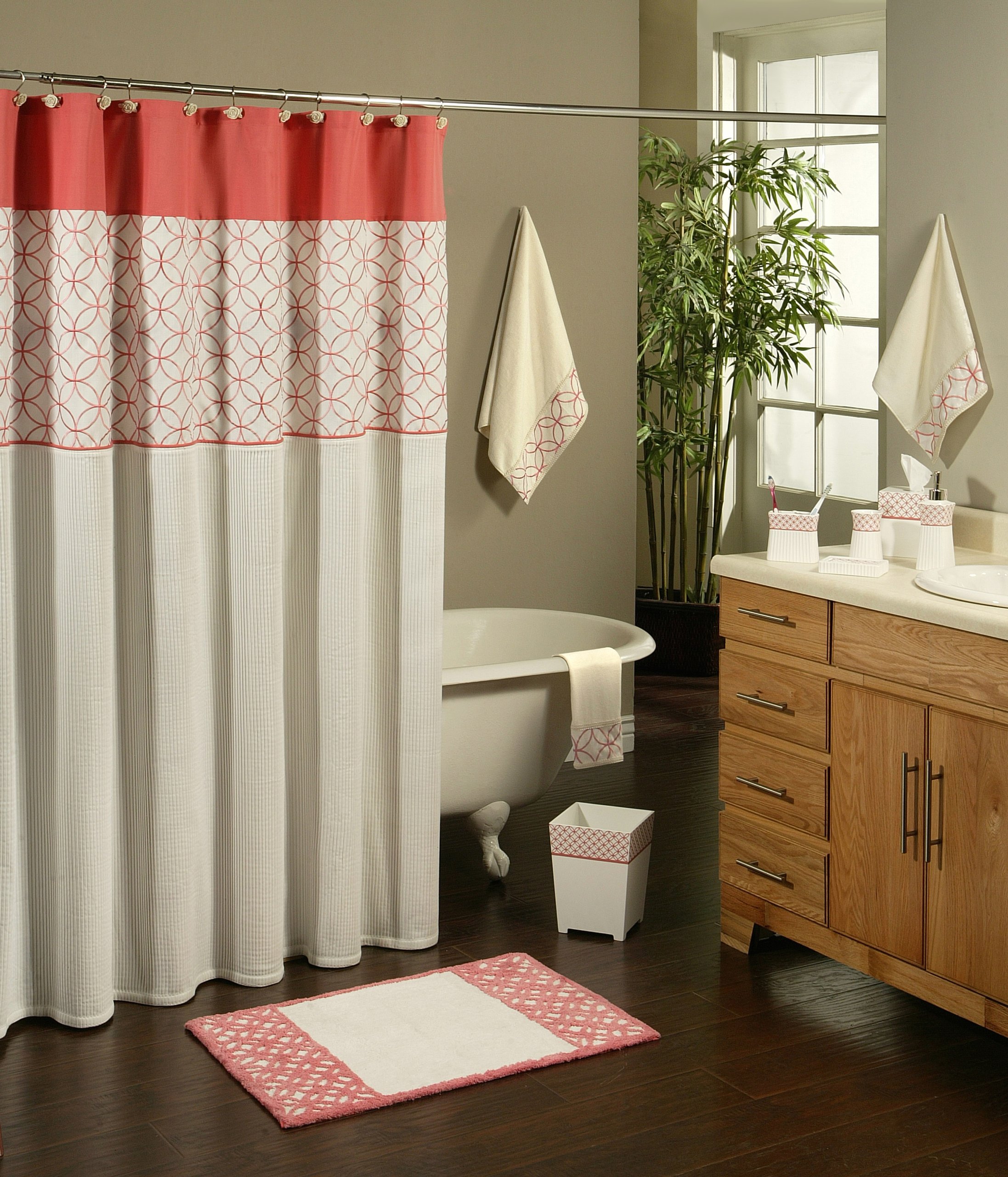 Sherry Kline Romantic Shower Curtain with Hooks - Waterproof Bathroom Decor for Couples & Master Bathrooms