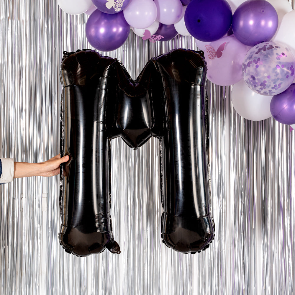 Balloonify Black Mylar Letter M Balloon - 40 Inch Large Foil Alphabet Balloon (1 Count) - Perfect for Birthday Parties, Graduations & Baby Showers
