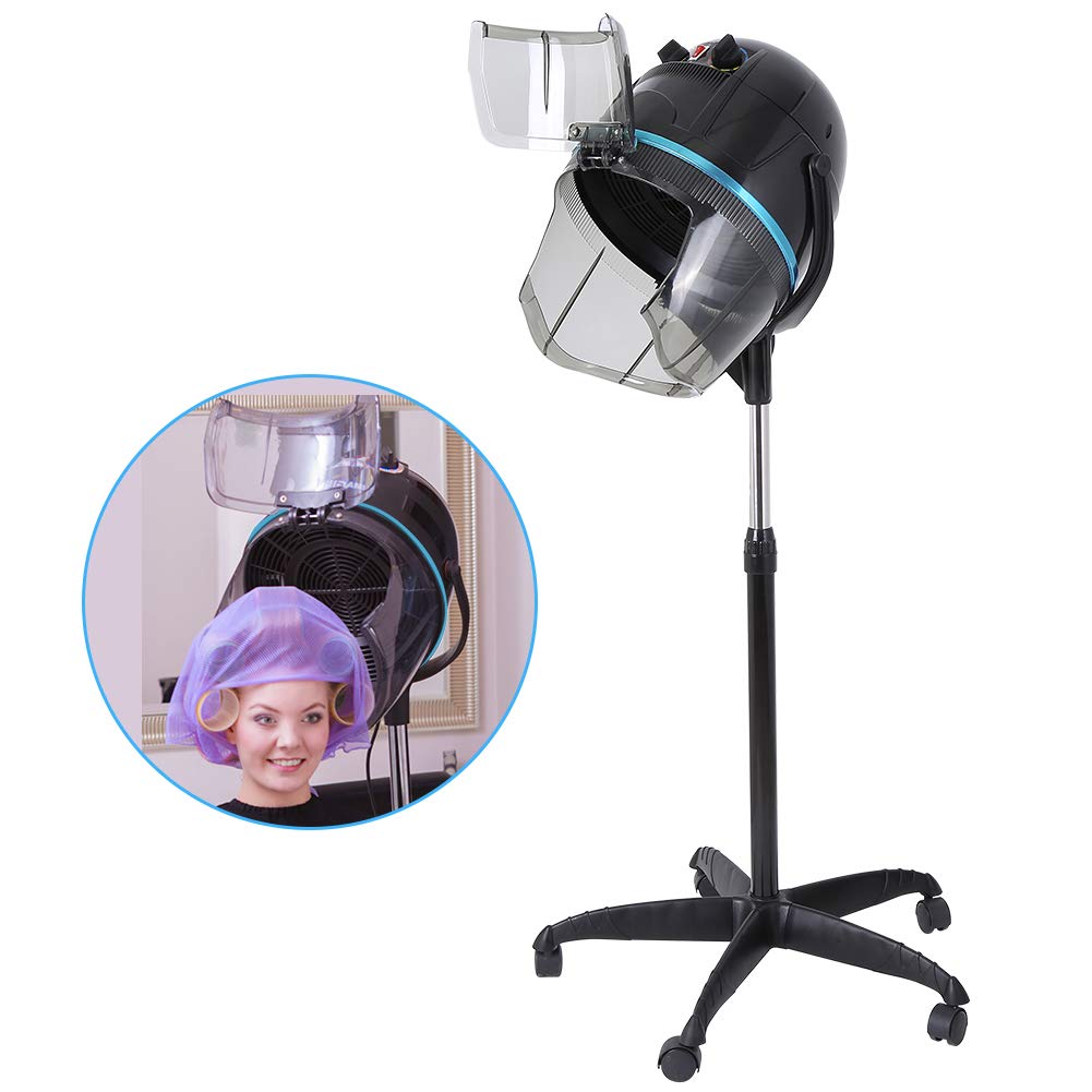 Professional Adjustable Hooded Hair Dryer with Timer & Wheels - Microdermabrasion Salon Equipment for Home & Spa Use - Perfect for Hair Treatments, Styling & Beauty Therapy