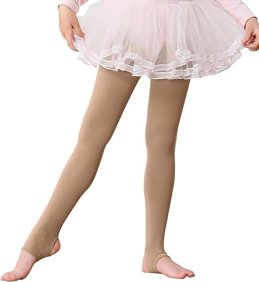 American Trend Girls Ballet Dance Tights - Soft Stirrup Leggings for Ballet, Jazz & Contemporary Dance (Perfect for Dance Classes, Performances & Rehearsals)