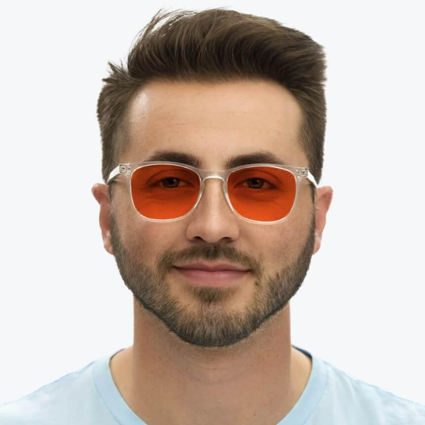 Blue Light Blocking Glasses for Nighttime Use - Taylor Crystal Frame with Prescription Lenses for Eye Strain Relief | Perfect for Computer Work, Gaming & Reading